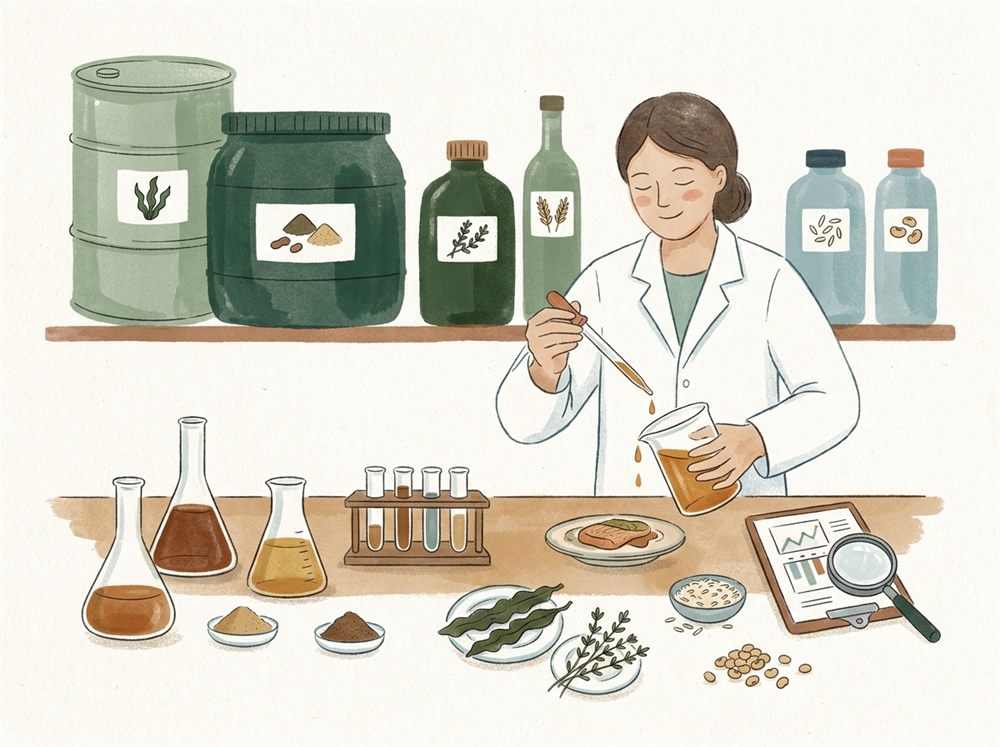 調味液や食品添加物の製造・分析のイラスト
